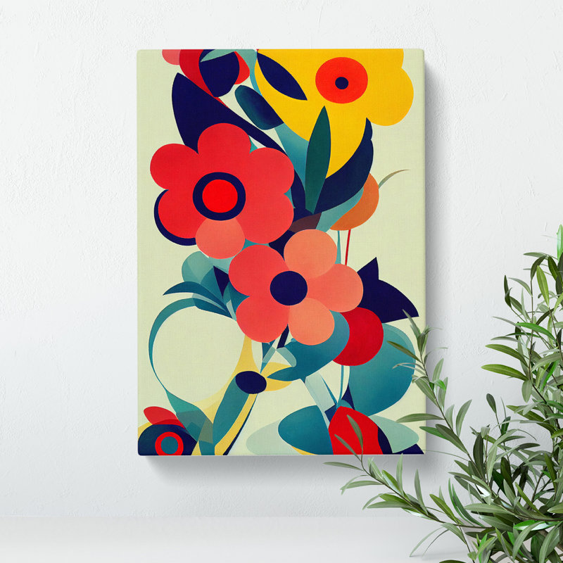 The Abstract Flowers No.6 - Print, No Matte, 50cm H x 35cm W, Wrapped Canvas