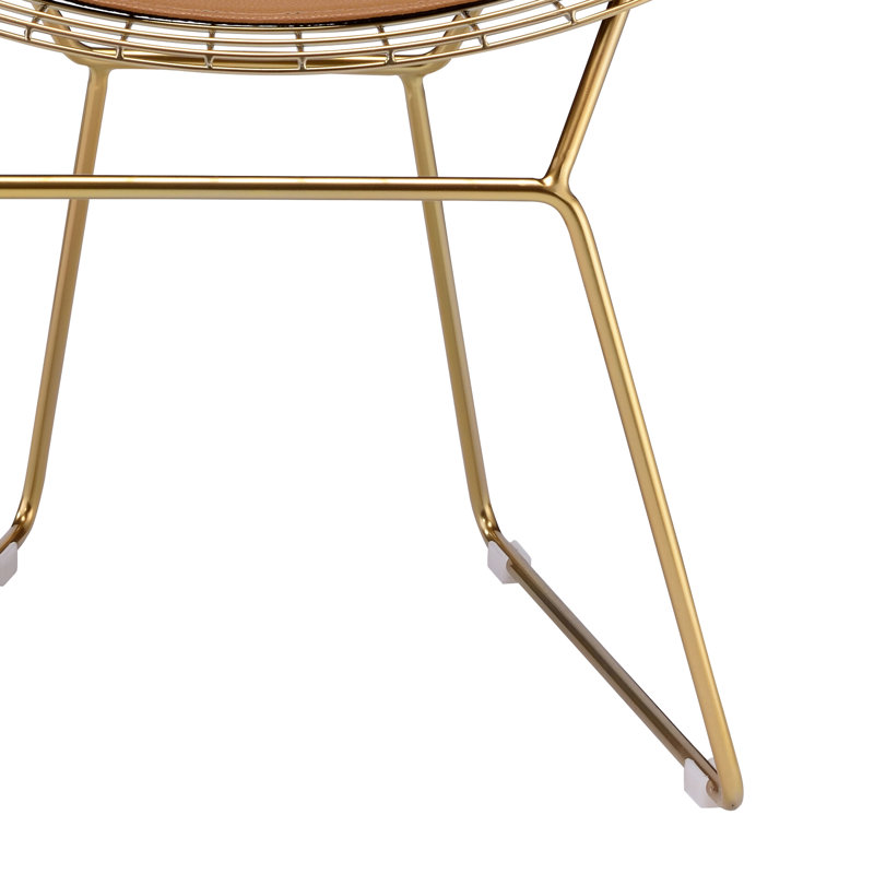 Chaise d'appoint en métal doré