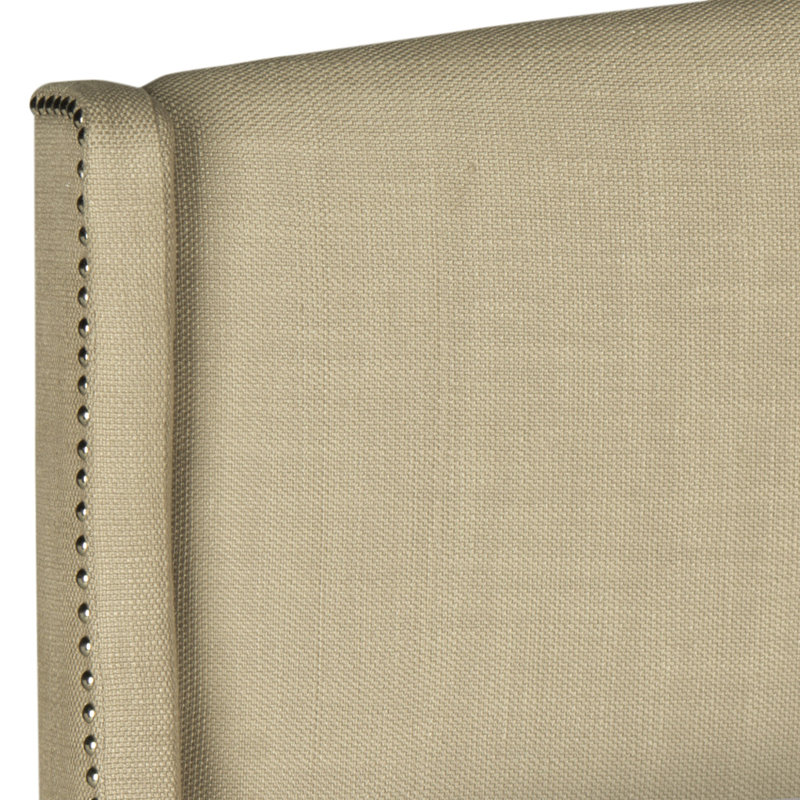 Hattiesburg Upholstered Headboard, Full, Beige Viscose Blend