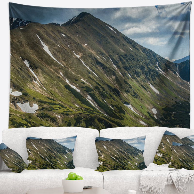 Paysage, montagnes de Tatra, vue panoramique, tapisserie, H 50 po x l 60 po