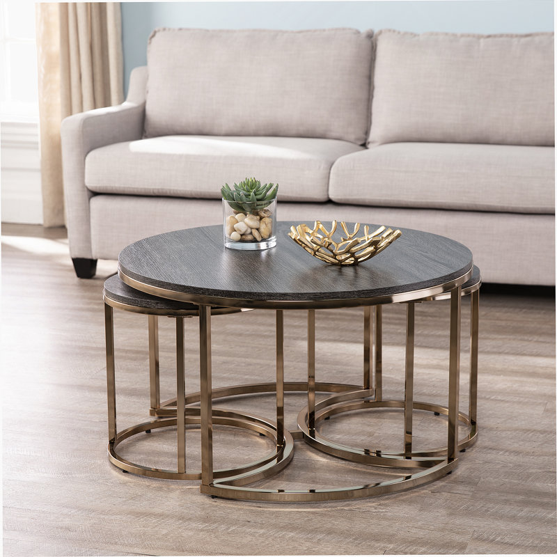 Round Nesting Coffee Tables – 3Pc Set
