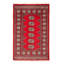 One-of-a-kind Hand Knotted Bokhara Red Wool Rug 2'8" x 4'2"