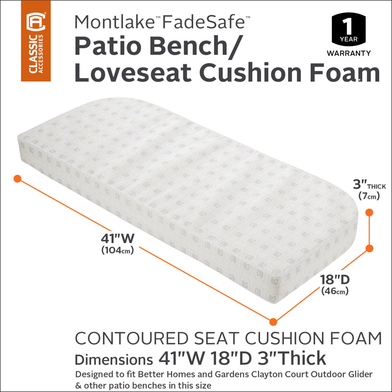 Pina Outdoor 3'' Loveseat Chair Pad