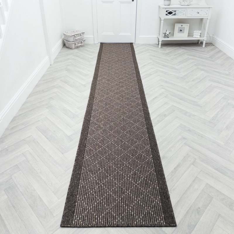 Runner Solid Colour Looped / Hooked Area Rug, Runner 66 x 180 cm