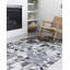 Tapis gris à motif géométrique Rogers-1009596511