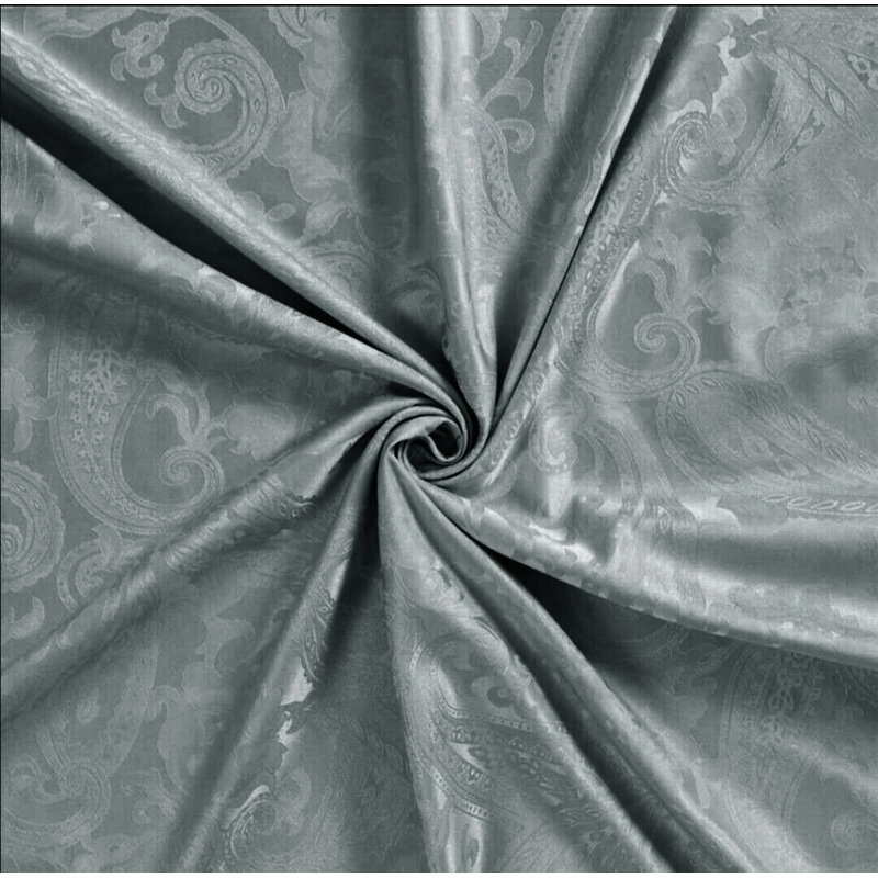 Semi Sheer Curtain Pair, Silver, 117 W x 137 D cm