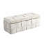 Banc de chambre à coucher, banc de rangement rembourré avec charnière de sécurité, banc contemporain pour entrée, salon-415518383