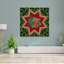 Golden Christmas Star Classic Traditional Abstract Nature Winter Wall Art Print-383735648