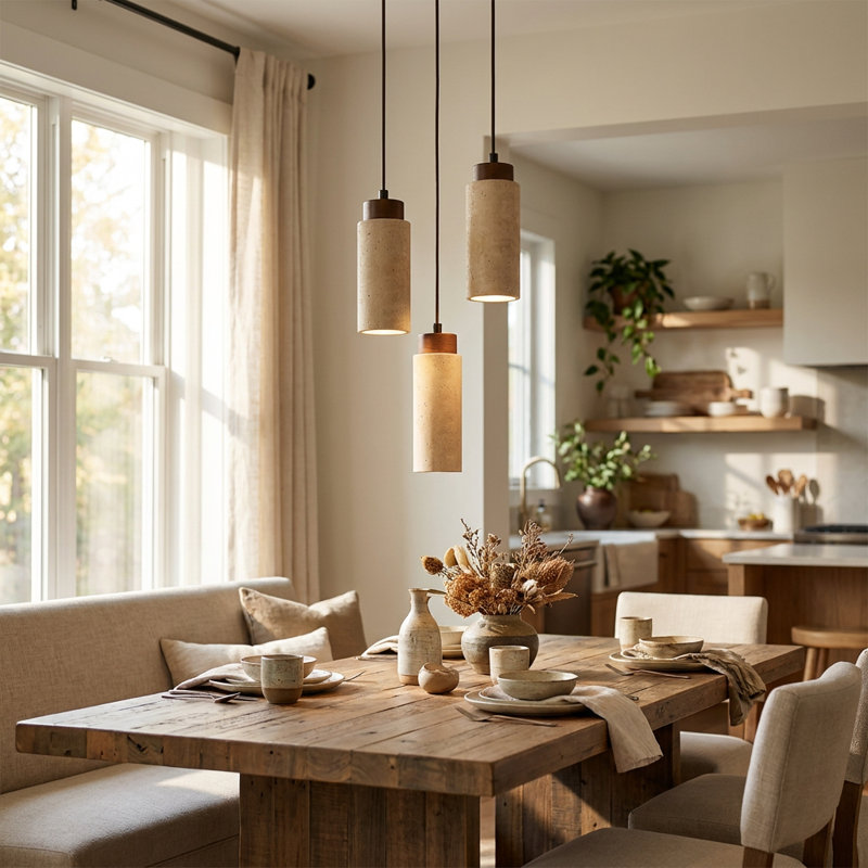 Adonia 3-Light Travertine Cluster Pendant