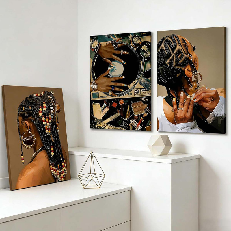 3 Piece Wrapped Canvas Print, 40 cm H x 30 cm W