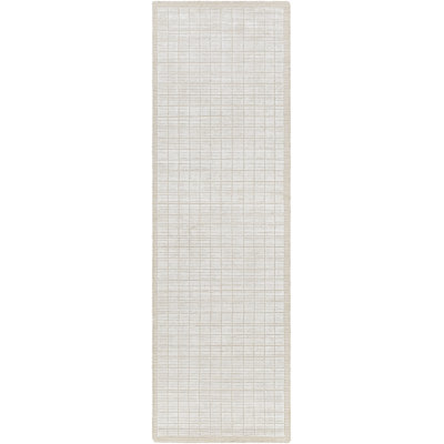 Tapis beige clair / crème tissé à la main Jacey