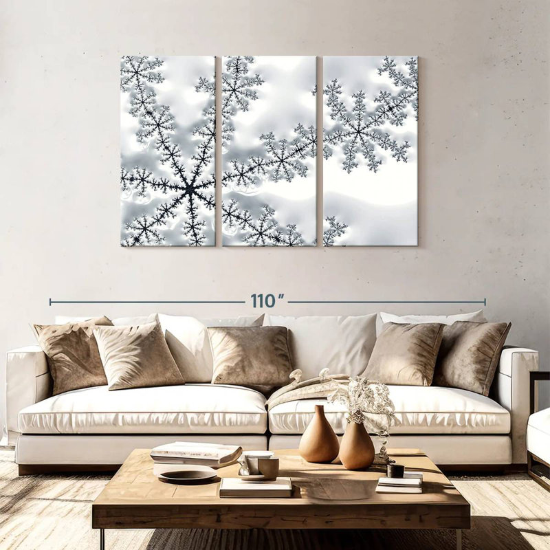 Alvord Snowflake Fractals, 48" H x 74" W