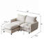 Canapé modulaire en forme de L 3 pièces avec repose-pieds, combinaison libre pour un confort et un style personnalisables-2070673577-2064559314