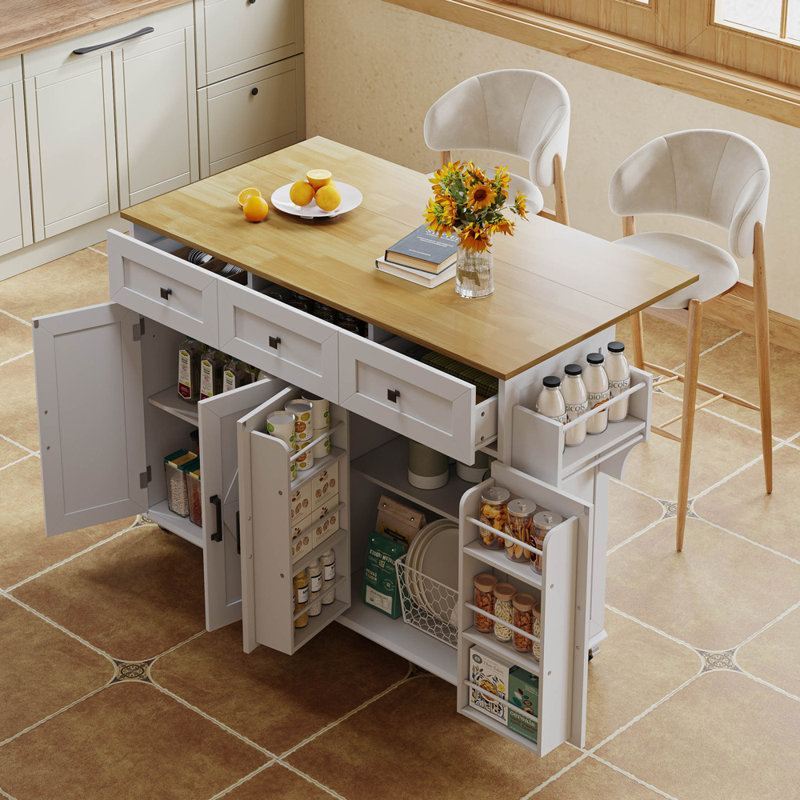 140 cm W Kitchen Island with Top
