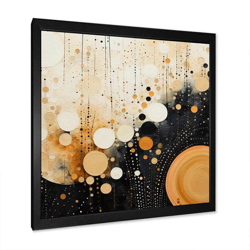 " Monochrome Medley IV ", Black Single Picture Framed, 24" H x 24" W x 1" D