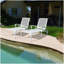 Chaise longue en aluminium coulé 1pc blanc