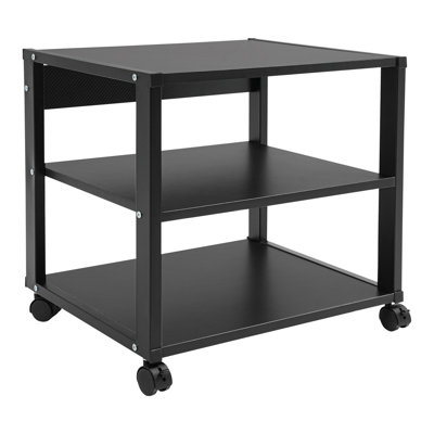 19.7" 3-Tier AV Media Stand Audio-Video Media Rack With Wheels