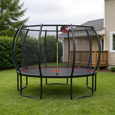 YC 12FT trampoline Pumpkin- Black Red