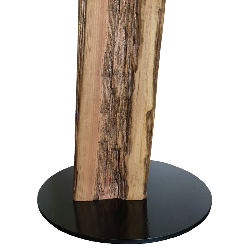 Belfry Kitchen - Rustic wine stand, wine rack, wine holder Made of solid wood; Made by hand For 8 bottles of wine; Height 113 Cm, Diameter 30 Cm; Driftwood look; Country style; Decorative unique specimen