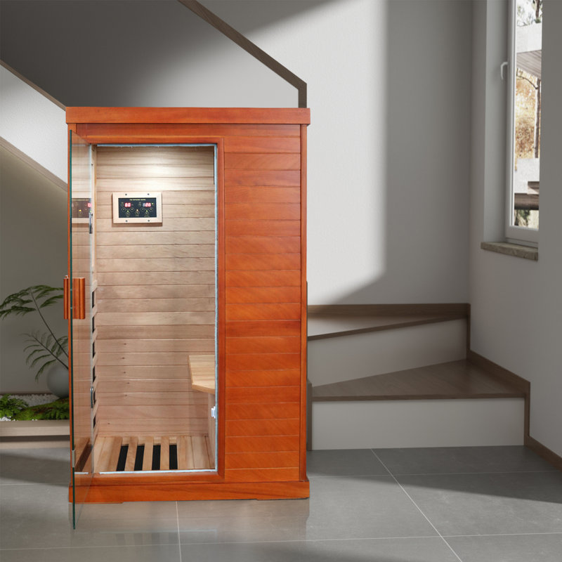 Mini sauna infrarouge pour 1 personne Okoume