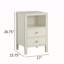 Table de chevet 2 tiroirs avec rangement - blanc antique-552526020