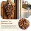 Paquet de 2 couronnes olive pour porte d'entrée, style campagnard, guirlande d'automne pour fête d'Halloween, couronne de feuilles d'olivier avec décoration murale de fenêtre en toile de jute