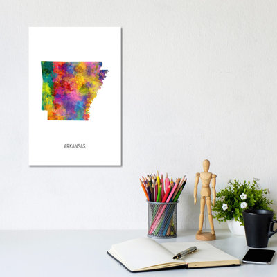 Arkansas Map by Michael Tompsett - Gallery-Wrapped Canvas Giclée on Canvas