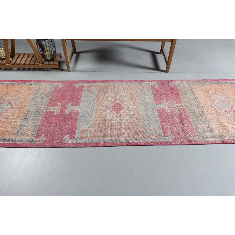 Tapis de couloir vintage rose Herki - rose