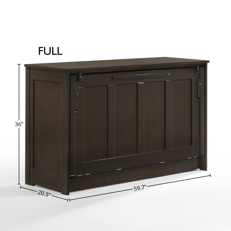 Lit escamotable avec rangement bas Issabella, Double, Chocolat