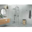 Halo 34 in. x 46 in. x 78 in. 90-degree Fully Frameless Glass Hinged Shower Enclosure-566464945