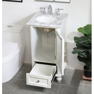 Hansford 19'' Single Bathroom Vanity with Marble Top