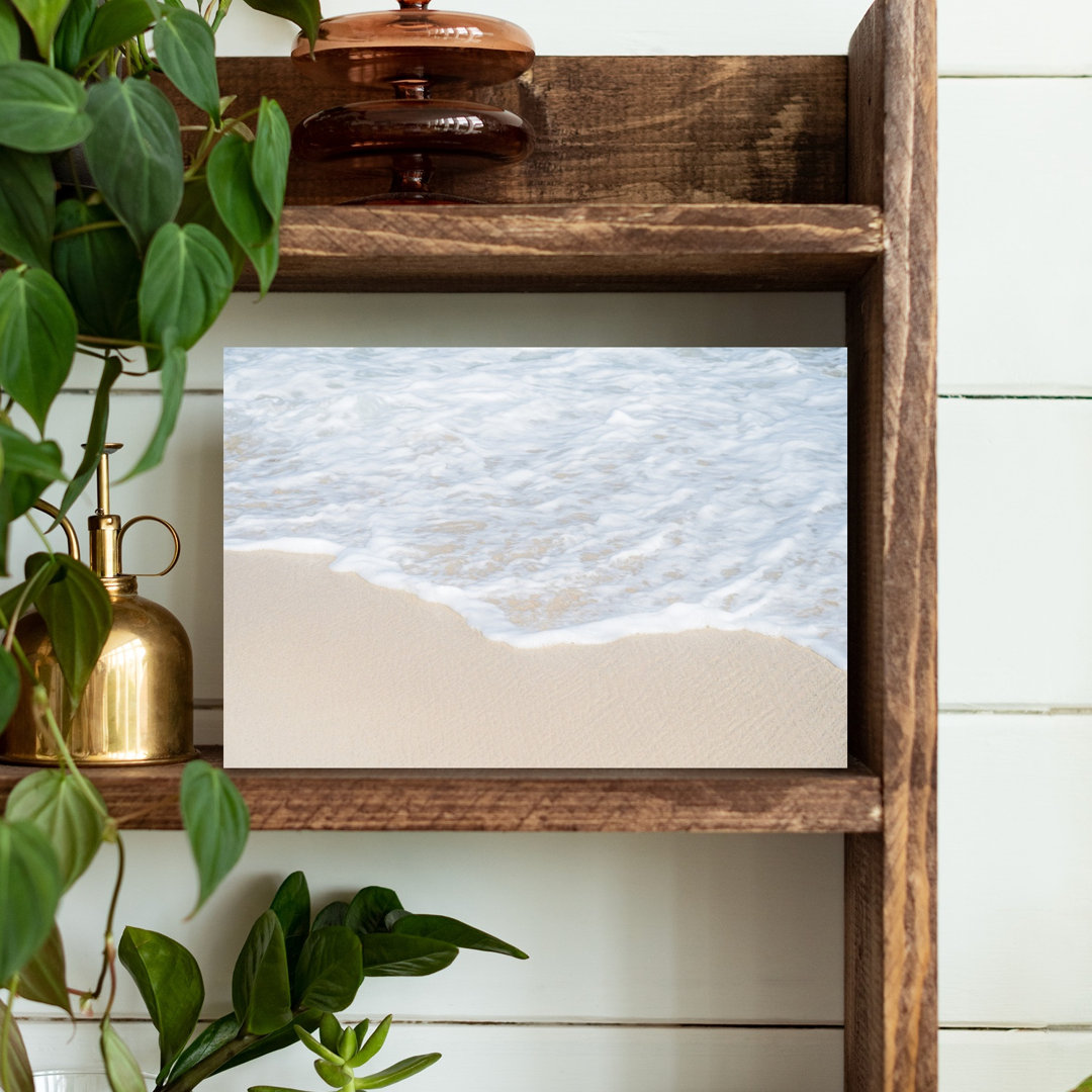Gentle Beach Waves Serene Tranquil Contemporary Coastal Wall Art Print