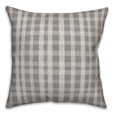 Plaid Polyester Indoor/Outdoor Throw Pillow