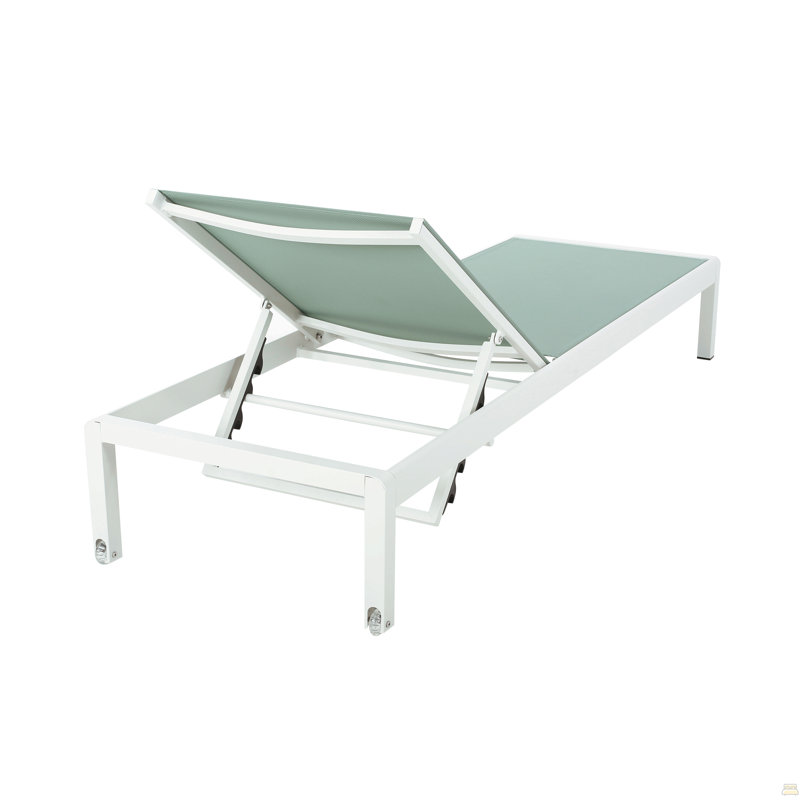 Chaise Lounge, White, Green