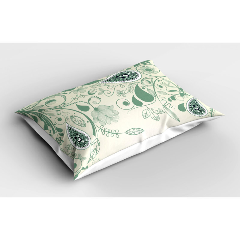 Retro Polyester Floral Sham Set, King