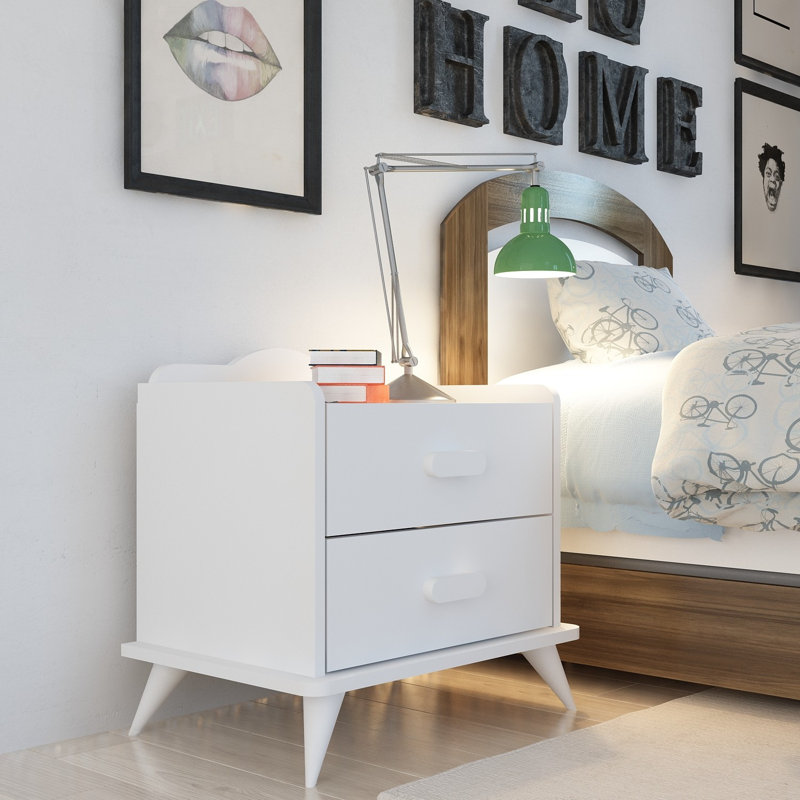 Damarion 60cm W Manufactured Wood Bedside Table