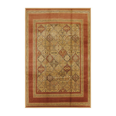 Tapis rouge / beige Khachadur Southwestern