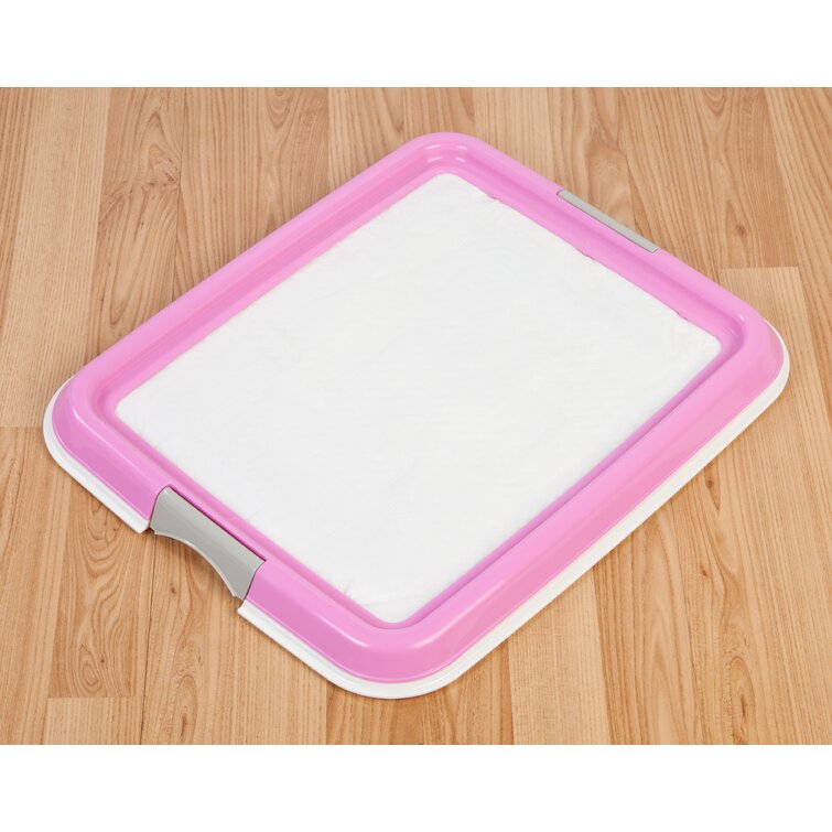 Richell Paw Trax Mesh Dogs Training Tray, Pink