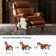 Terecita Traditional Richard Cowhide Genuine Leather Manual Recliner