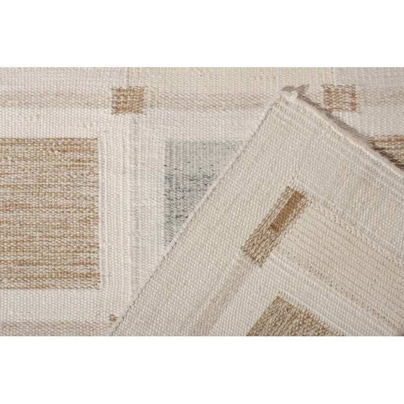 Scandinavian Wool Geometric Area Rug, Rectangle 5' x 8'