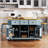 53Inch Large Kitchen Island With 2 Bar Stools, Power Outlet, Door Internal Storage, And Mobile Design For Enhanced Functionality-65265476