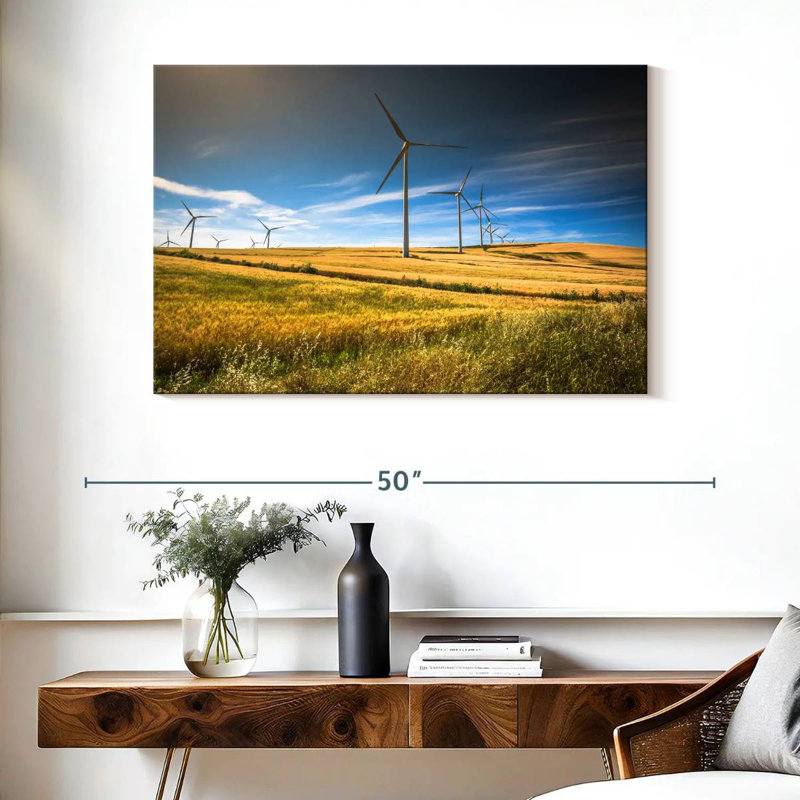 Lilie Wind Turbine Field, 26" H x 39" W