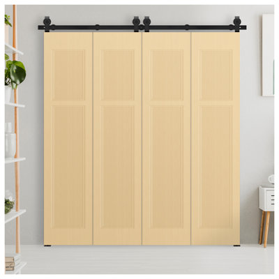 Steel Single Door Barn Door Hardware Kit Standard Single