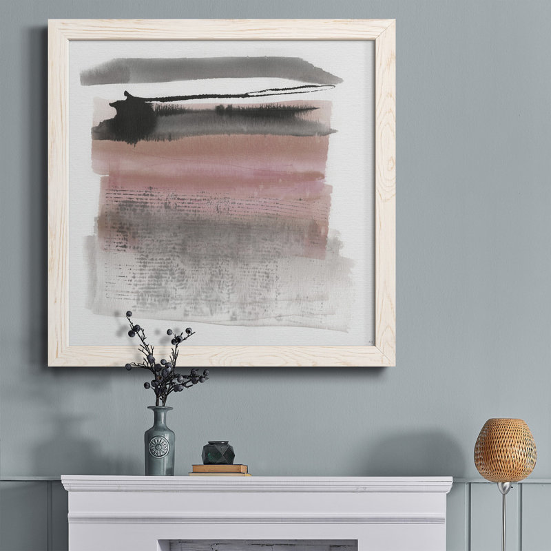Sundown Turnwood II - Peinture sur toile encadrée, H 17 po x l 17 po x P 1,5 po, Toile avec cadre blanc patiné