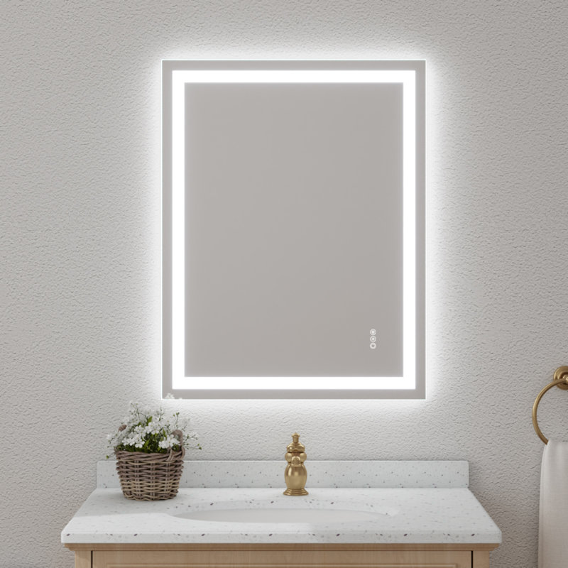 Éclairage avant et arrière à lumière DEL sans cadre, 35,93 po x 27,93 po