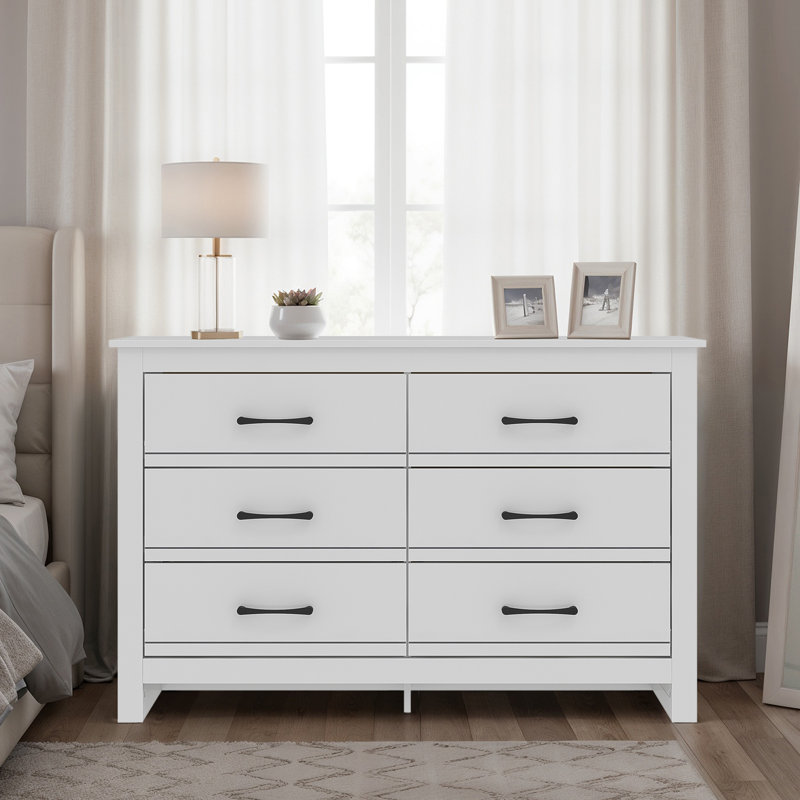 Alezae 6 Drawer Chest of Drawers, White