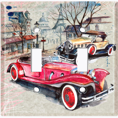Transportation Themed 2 - Gang Toggle Light Switch Standard Wall Plate