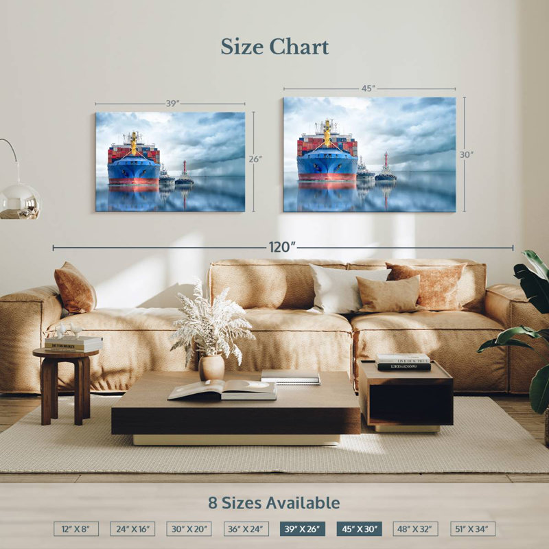 Mehar Container Cargo Ship, 30" H x 45" W