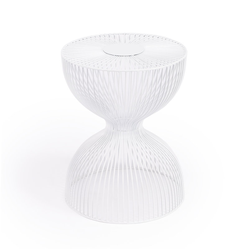 Nicholas Metal Side Table, White
