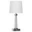 Lampe de table rechargeable DEL Arden en verre texturé